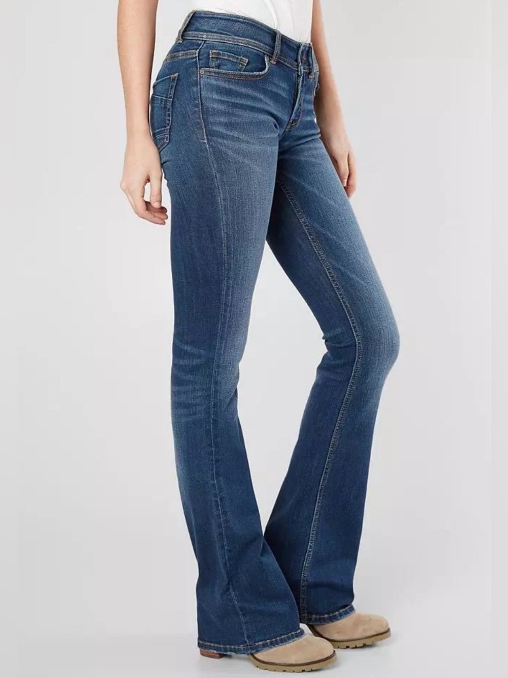 BKE Women's Dark Blue Bootcut Jeans